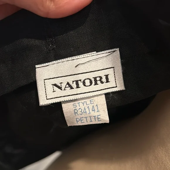 Vintage Natori Black Halter Top with Sheer Lace Detail - Picture 5 of 5